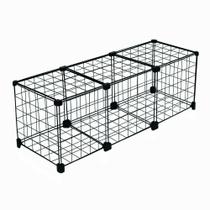 Cercado Gaiola Pet Aramado Porquinho Da Índia Coelho Preto com Fundo e Teto