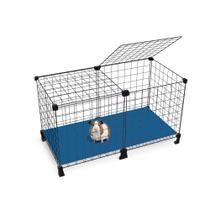 Cercado Gaiola Porquinho da Índia Coelho 40x80x40cm com Portinha e Polionda para Forração