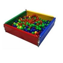 Cercado Infantil de Madeira 1x1 Alta Resistência para Piscina de Bolinhas