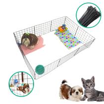 Cercado Móvel Pet Modular 10 Telas Tela Aramada 30x40cm Coelho Cachorro Gato Seguro Durável