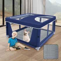 Cercado para cães XVISHX 107 x 107 cm com cobertura e almofadas