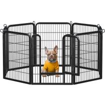 Cercado para cães Yaheetech, 8 painéis, 80 cm de altura, cerca de metal