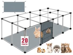 Cercado para pets VISCOO 122x61x41 cm transparente e impermeável Cercado para pets VISCOO 122x61x41 cm transparente e impermeável