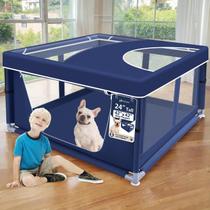 Cercado para Pets XVISHX 107x107x65 cm com Cobertura Azul Cercado para Pets XVISHX 107x107x65 cm com Cobertura Azul