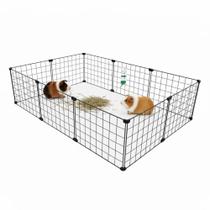 Cercado para Porquinho da Índia 80x120x30cm Preto Cercadinho Pet Ideal para Até 3 Porquinhos