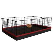 Cercado para Porquinho da Índia 80x120x40cm Branco com Tapete Higiênico Impermeável Ideal para Até 3 Porquinhos