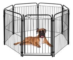 Cercado Pet 6 Módulos Portão 83cm Utilyse Branco ou Preto Chiqueirinho Cães Gatos