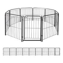 Cercado Pet 8 Módulos com Portão 82cm Preto Bimetais