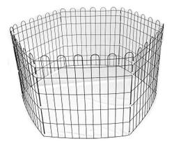 Cercado Pet Cercadinho Grade Cachorro 6 Telas Móvel 53cm Alt Cor Preto Metal Pet