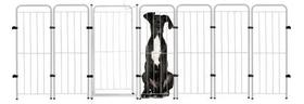 Cercado Pet Dobrável 6 Módulos Com Portão 98cm Para Cães Gatos Coelhos e para Crianças