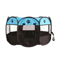 Cercado Pet Dobrável Cercadinho Cães Gatos 88 x 60cm Azul Cercado Pet Dobrável Cercadinho Cães Gatos 88 x 60cm Azul