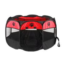 Cercado Pet Dobrável Cercadinho Cães Gatos 88 x 60cm Red - ATMX