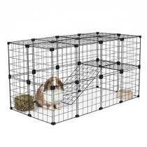 Cercado Pet Porquinho Índia Coelho 2 Andares 60x120x60 Gaiola com Teto e Rampa sem Fundo