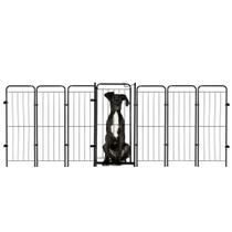 Cercado Pet Portátil Dobrável 7 Módulos 98cm Com Portão Estilo Industrial