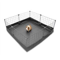 Cercado Porquinho da Índia 80x80x30cm Preto com Bandeja Higiênica Detalhe Laranja Fácil de Limpar Cercado Porquinho da Índia 80x80x30cm Preto com Bandeja Higiênica Detalhe Laranja Fácil de Limpar