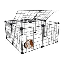 Cercado Porquinho da Índia Mini Coelho 60x60cm Preto Gaiola com Teto Cercado Porquinho da Índia Mini Coelho 60x60cm Preto Gaiola com Teto