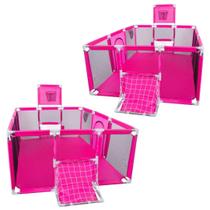 Cercado Portátil Chiqueirinho Infantil Rosa Snel Home