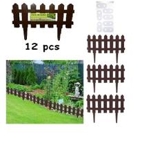 Cercas Decorativa Kit 12 jardim De Plástico Marrom 4,86 mts Cercas Decorativa Kit 12 jardim De Plástico Marrom 4,86 mts