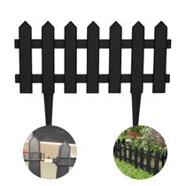 Cercas Decorativa Kit 15 jardim De Plástico Preto 6 mts Cercas Decorativa Kit 15 jardim De Plástico Preto 6 mts