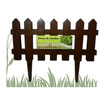 Cercas Decorativa Kit 6 Jardim De Plástico Marrom