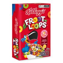 Cereal Matinal Froot Loops Sabor de Frutas com 3 cereais: Milho, Trigo e Aveia - Caixa 230g