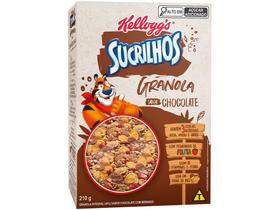 Cereal Matinal Infantil Chocolate Kelloggs - Sucrilhos Granola 210g