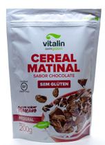 Cereal Matinal Sabor Chocolate s/ Glúten c/ Açúcar Mascavo 200g Vitalin Cereal Matinal Sabor Chocolate s/ Glúten c/ Açúcar Mascavo 200g Vitalin