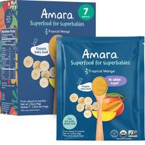 Cereal para bebês Amara Tropical Mango Organic 7 bolsas 99 ml