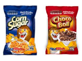Cereal Sachê Monodose Alcafoods Milho Com Açúcar e Bolinhas de Chocolate - 20 Unidades - Alca Foods