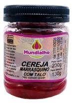 Cereja Marrasquino Com Talo Em Calda Conserva Mundialho 130g