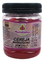 Cereja Marrasquino Sem Talo Em Calda Conserva Mundialho 130g