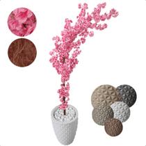 Cerejeira Japonesa Artificial Curvada Pink Grande Vaso Decorativo - Flor de Mentirinha