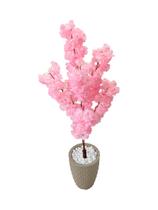 Cerejeira Rosa Bebê Flor Artificial com Vaso Decoração - Flor de Mentirinha