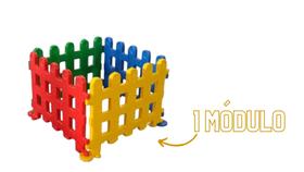 Cerquinha-Cercadinho-Chiqueirinho- baby fazendinha- 1 Módulo na Cor Amarela-Cercado adaptável -prático e interativo-idea