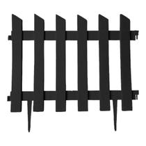 Cerquinha Decorativa Para Horta Gramado Piscina Ornamental Kit 3 Jardim Ripa Plástico Preta Faz 1 metro linear P Cerquinha Decorativa Para Horta Gramado Piscina Ornamental Kit 3 Jardim Ripa Plástico Preta Faz 1 metro linear P