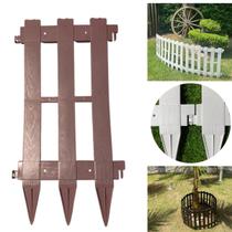 Cerquinhas de plástico Jardim Decorativa Grande Marrom Kit 5 Cerquinhas de plástico Jardim Decorativa Grande Marrom Kit 5