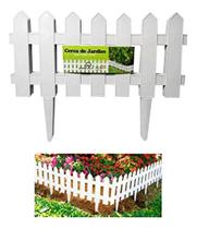 Cerquinhas Jardim Kit 12 De Plástico Branca 4,80 Mts Branca