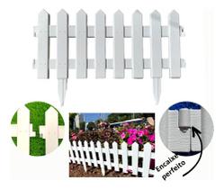 Cerquinhas Para Jardim De Plástico Branca Kit 10 Faz 5,50 mts Cerquinhas Para Jardim De Plástico Branca Kit 10 Faz 5,50 mts