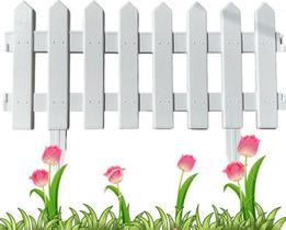Cerquinhas Para Jardim De Plástico Branca Kit 12 Unidades Cerquinhas Para Jardim De Plástico Branca Kit 12 Unidades