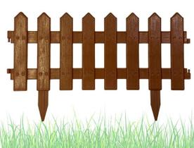 Cerquinhas Para Jardim De Plástico Marrom Kit 4 Faz 2,20 mts