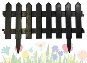 Cerquinhas Para Jardim De Plástico Preta Kit 6 Faz 3,30 mts Cerquinhas Para Jardim De Plástico Preta Kit 6 Faz 3,30 mts
