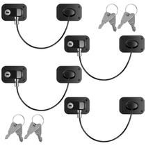 Cerradura para Congelador YMKWZ con Llave, Autoadhesiva, 8 Piezas, a Prueba de Niños