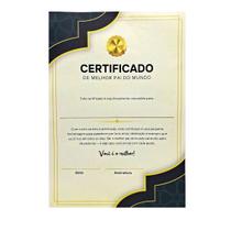 Certificado de Melhor Pai do Mundo Presente Dia dos Pais Certificado de Melhor Pai do Mundo Presente Dia dos Pais