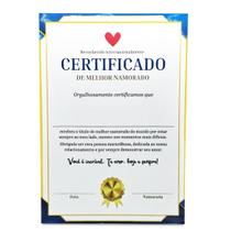 Certificado Melhor Namorado do Mundo Personalizado com Nome Certificado Melhor Namorado do Mundo Personalizado com Nome