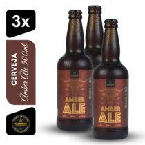 Cerveja Amber Ale Campinas 500ml Kit 3 unidades