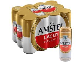 Cerveja Amstel Lager Puro Malte 12 Unidades - Lata 350ml Cerveja Amstel Lager Puro Malte 12 Unidades - Lata 350ml