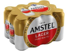 Cerveja Amstel Lager Puro Malte 12 Unidades - Lata 473ml Cerveja Amstel Lager Puro Malte 12 Unidades - Lata 473ml
