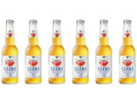Cerveja Amstel Ultra Puro Malte Pilsen Lager - 6 Unidades Garrafa 275ml