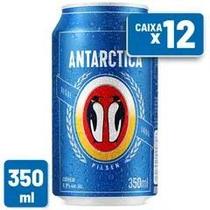 Cerveja Antarctica Pilsen Lata 350ml Caixa c 12 un Cerveja Antarctica Pilsen Lata 350ml Caixa c 12 un