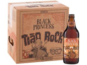 Cerveja Black Princess Tião Bock Escura 6 Unidades Garrafa 600ml